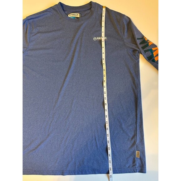 Magellan Outdoors Fishing Gear Shirt. Size M. Casting Crew Orange/Blue Trim - Picture 5 of 6
